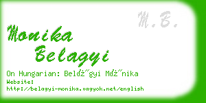 monika belagyi business card